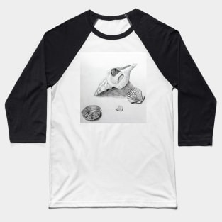 Sea Shell Pencil Drawing2 Baseball T-Shirt